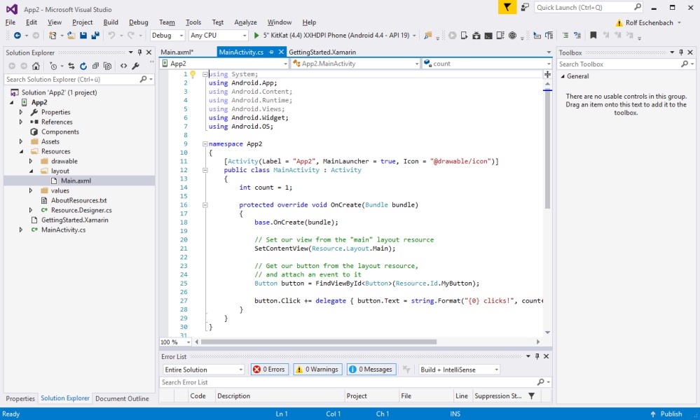 C#.NET Grundlagen Schulung mit Visual Studio
